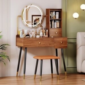 Round Mirror Makeup Vanities