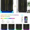 Modern 70in LED 2 Doors Armoires Wardrobe Closet&Cabinet with Hanging Rod, Bedroom Armoires with RGB LED 6000-color Lights,Wardrobe Clothes Organizer (Black-2 Door Armoires)