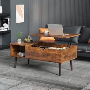 Sweetcrispy Lift Top Coffee Table Brown