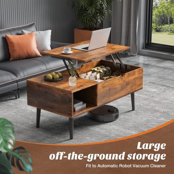 Sweetcrispy Lift Top Coffee Table Brown