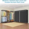 VIPEK S3C Heavy Duty Portable Closet with Adjustable Shoe Rack Black with Black Cover