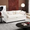 Ihanherry Cloud Sofa 77 Inch Loveseat, Modern Sectional Couch, 2-Seats Sofa for Living Room Bedroom and Apartment, Comfy Double Layer Upholstered Seat Cushion, Breathable Chenille Fabric, Beige
