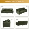 Boucle Cloud Sofa Couch, Comfy Deep Seat Sherpa Couch, 72.8" Overstuffed Cozy Teddy 2 Seat Marshmallow Couch with 2 Pillows, Oversized Loveseat Sofa for Living Room, Emerald Green